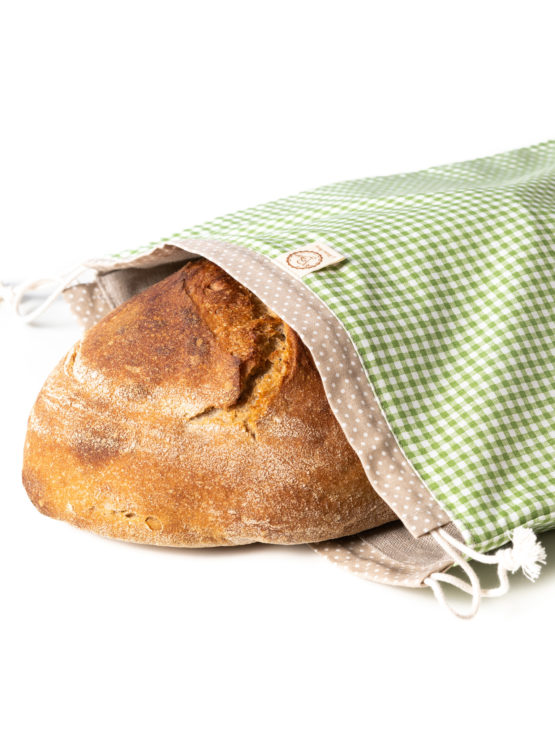 Bagydesign Chlebovka - pytlík na chleba zelená kostka