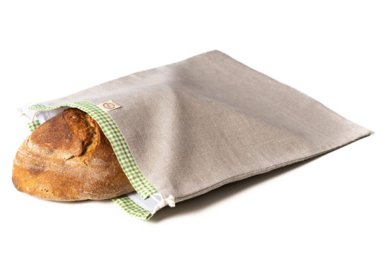 Bagydesign Chlebovka - pytlík na chleba režný se zelenou kostkou